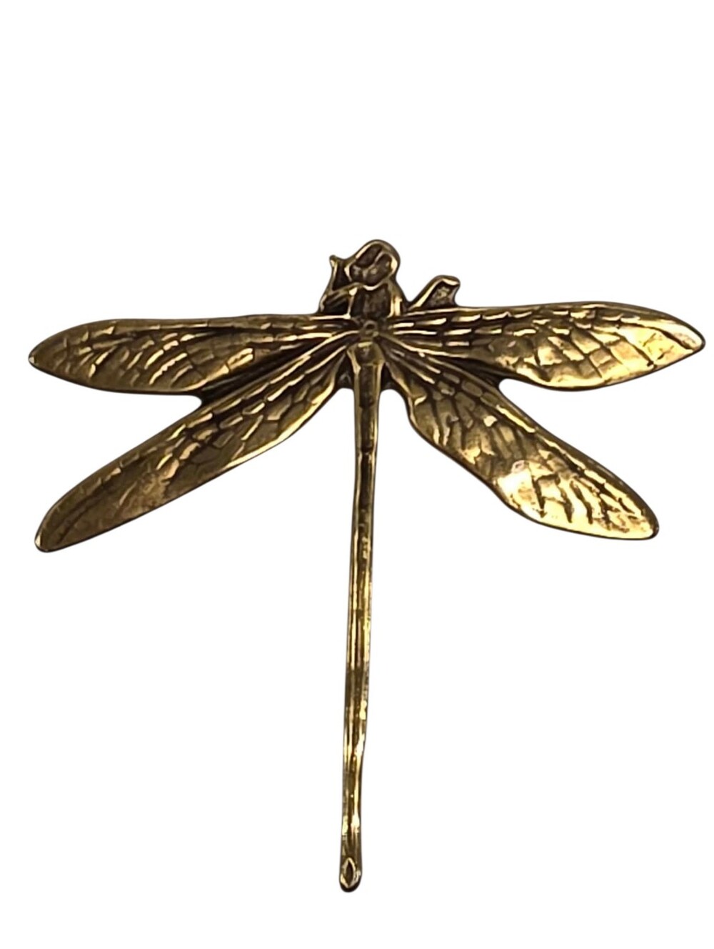 Vintage‎ 90s Dragonfly Brooch Metropolitan Museum Of Art Gold Tone MMA Signed 3"